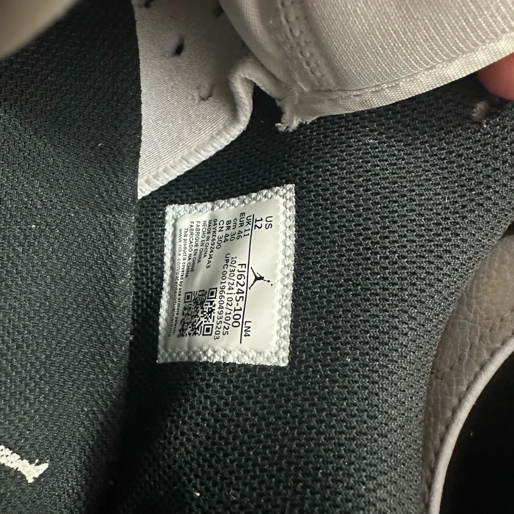 Nike Black & White Jordan 1 Low Football Cleats